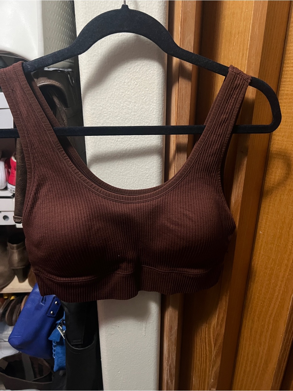 Torrid Ribbed Scoop Neck Bralette - Brown